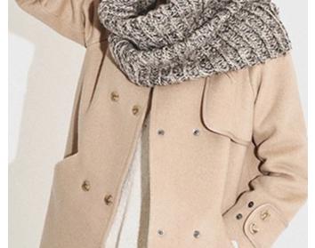 长款围巾披肩的围法