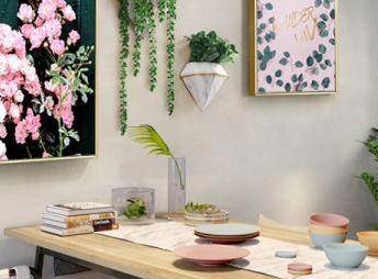 餐桌背景墙挂什么画好