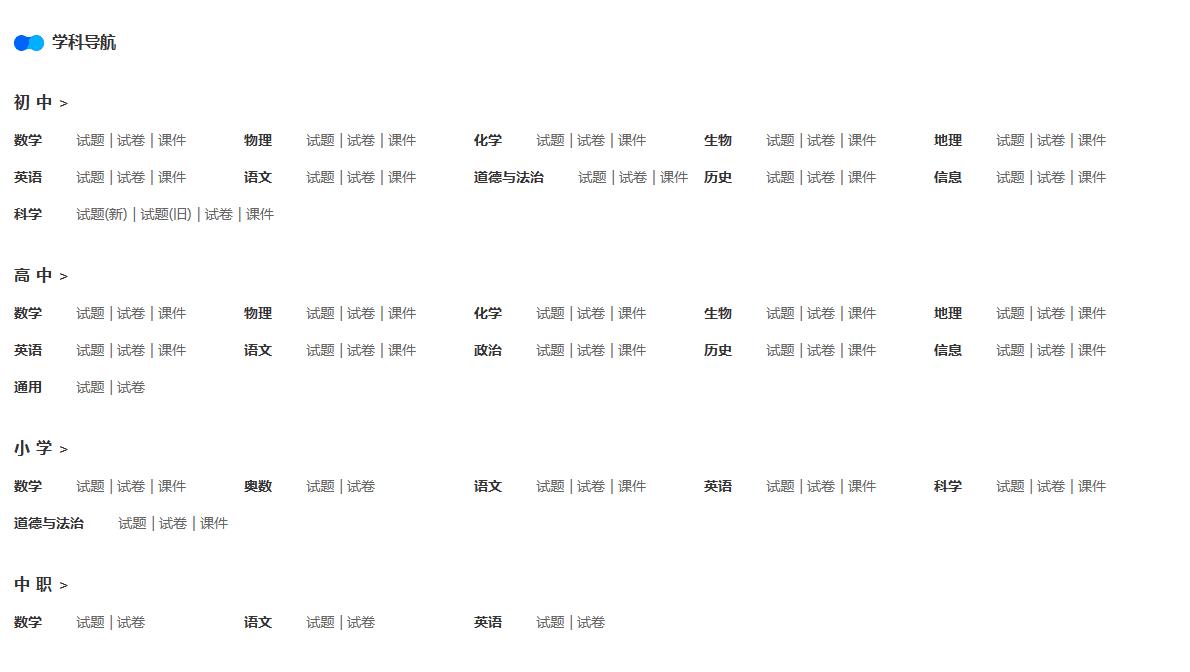 可以查到各种试卷的网站，免费下载小学/初中/高中试卷解题