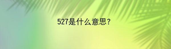 527是什么意思?