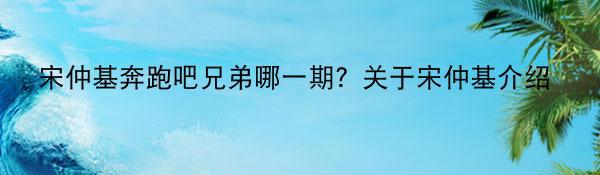 宋仲基奔跑吧兄弟哪一期？关于宋仲基介绍