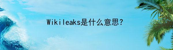 Wikileaks是什么意思?