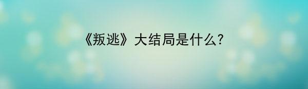 《叛逃》大结局是什么？