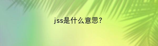 jss是什么意思?