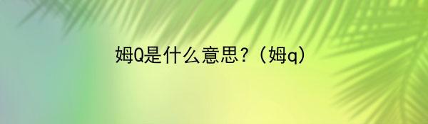 姆Q是什么意思?（姆q）