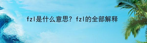 fzl是什么意思？fzl的全部解释